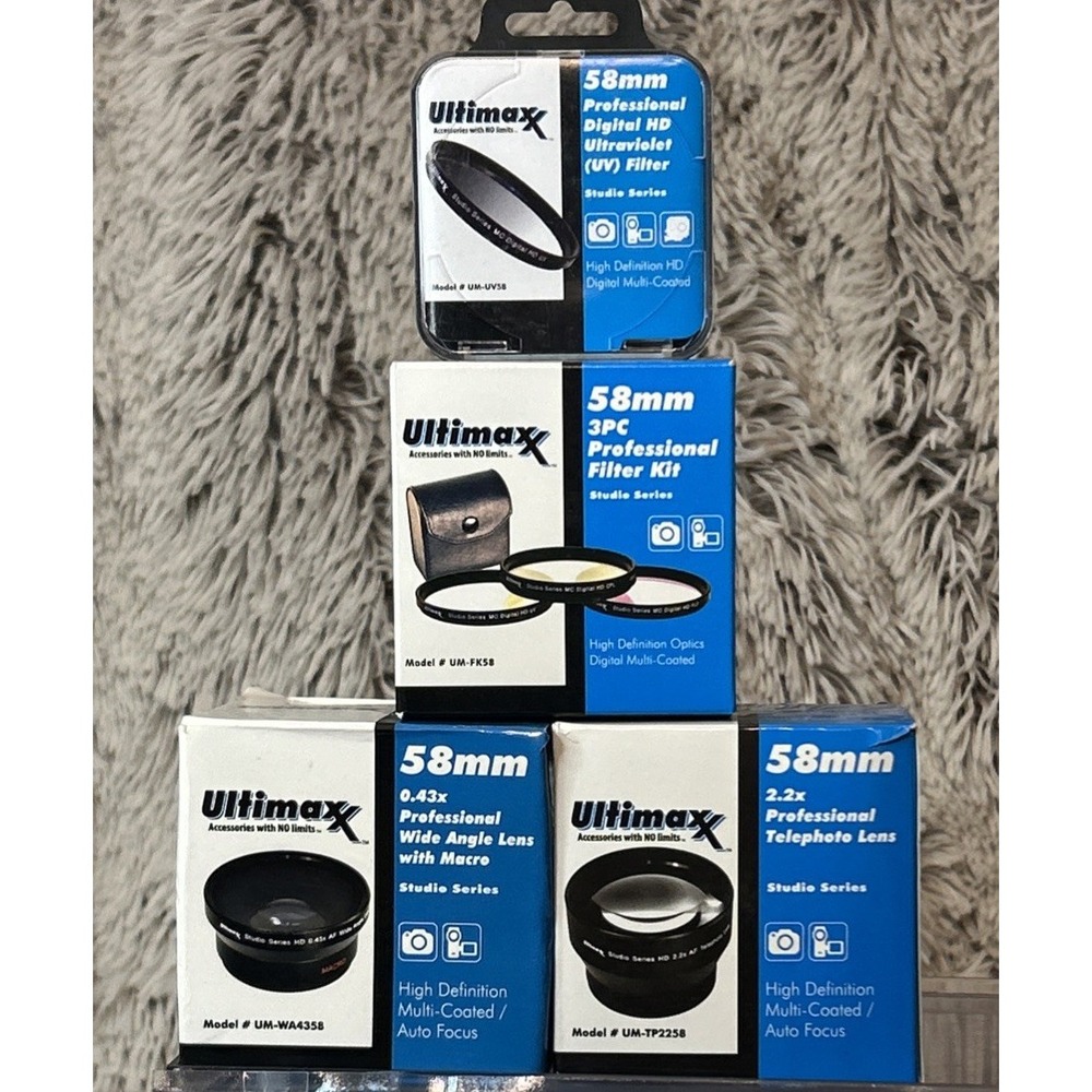 Ultimaxx Camera Accessories‎ Wide Angle Lens Macro Telephoto Filters Starter Kit